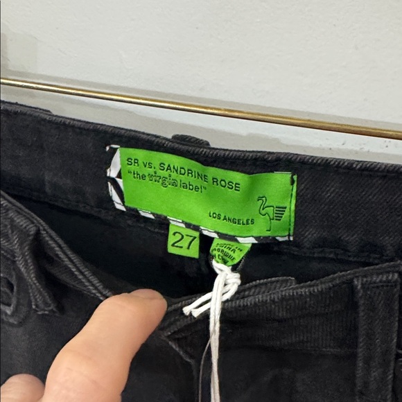 *NEW* SANDRINE ROSE BLACK RETRO SUPER FLARE JEAN 27 - Picture 7 of 9